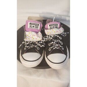Converse All Star Black, Purple & White Sneakers Size 3